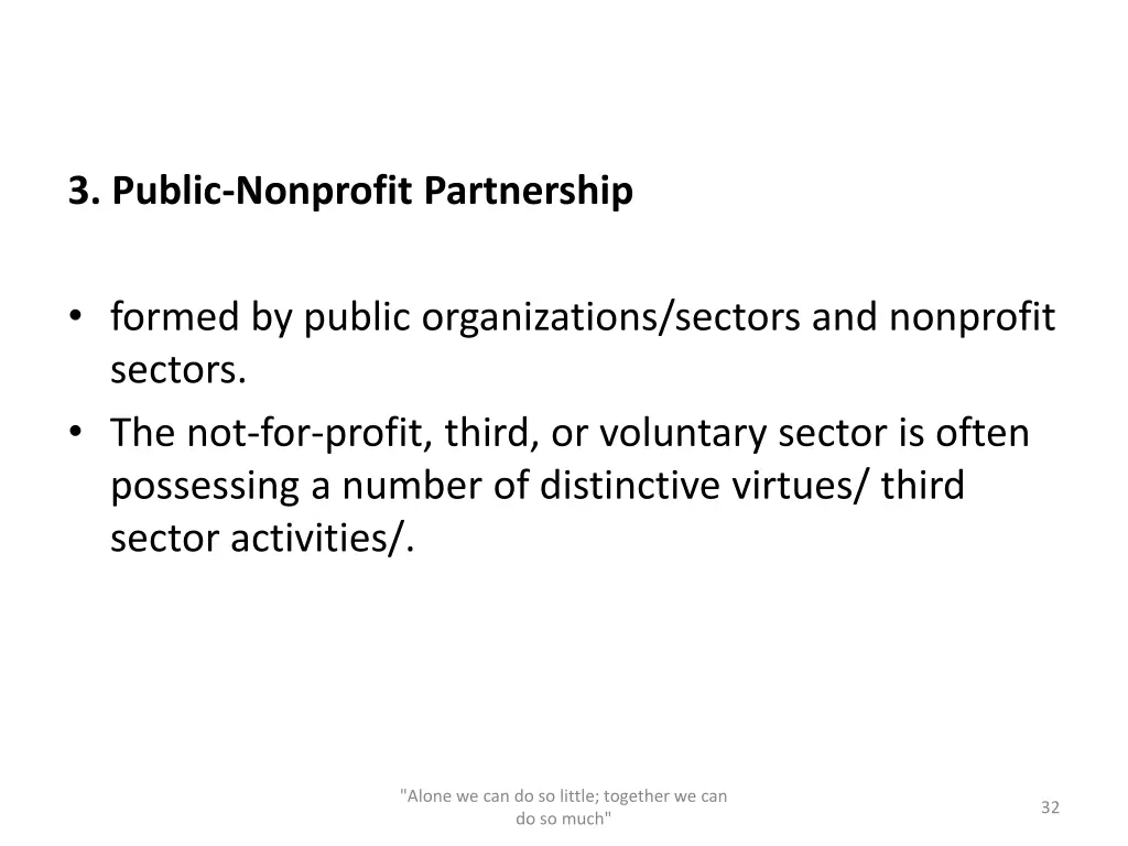 3 public nonprofit partnership