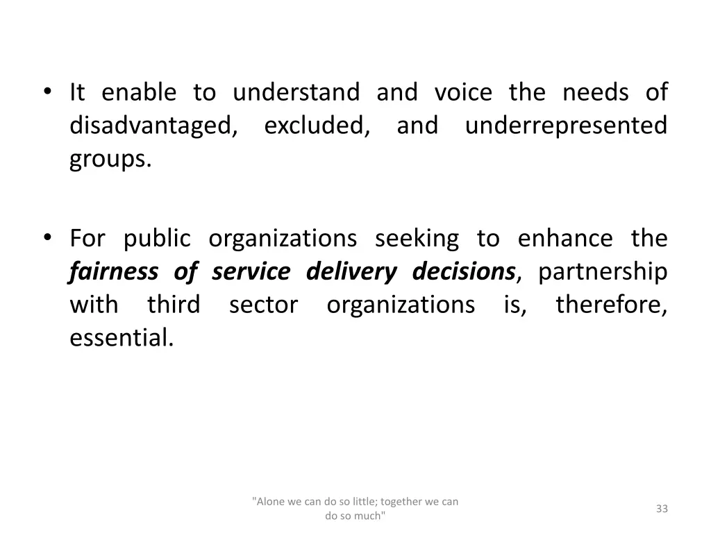 it enable to understand and voice the needs