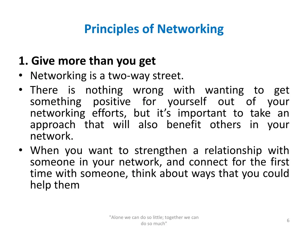 principles of networking