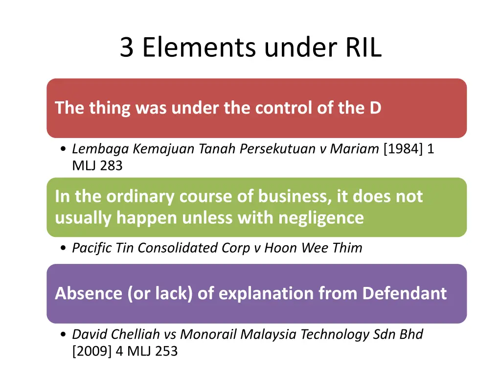 3 elements under ril