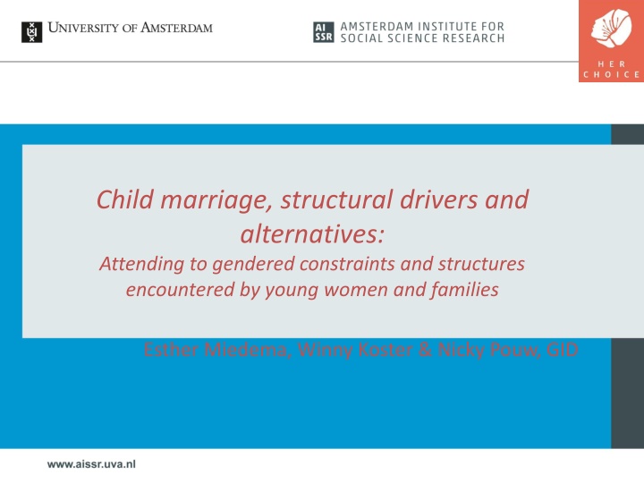 child marriage structural drivers