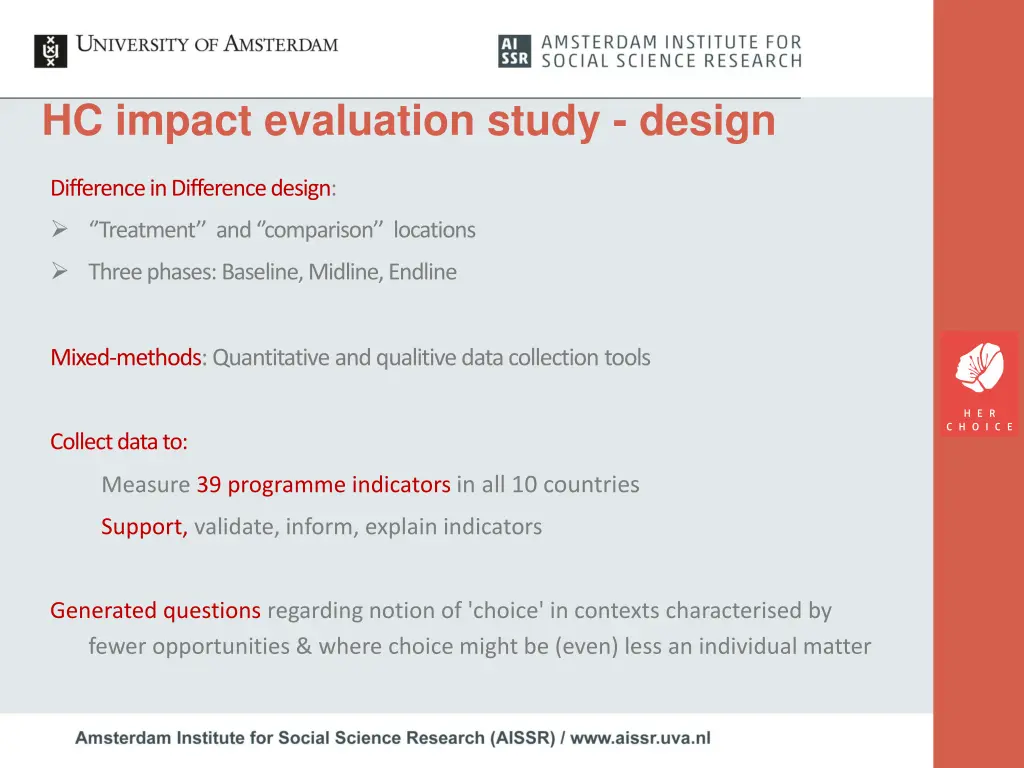 hc impact evaluation study design