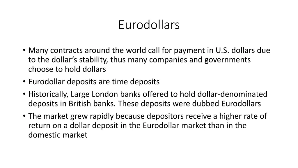 eurodollars