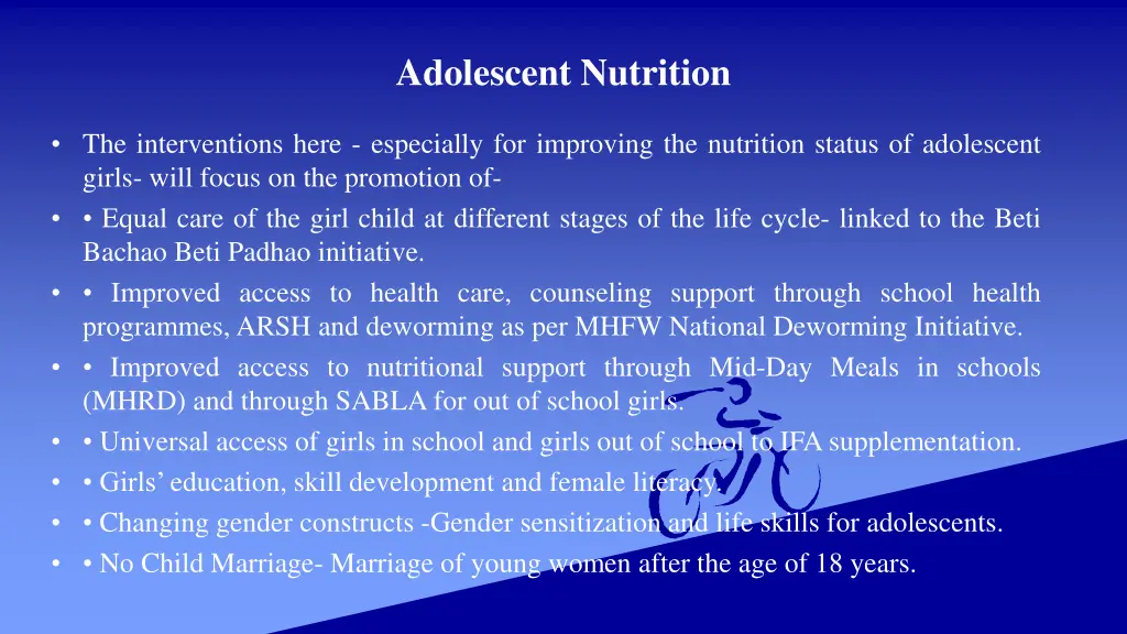 adolescent nutrition