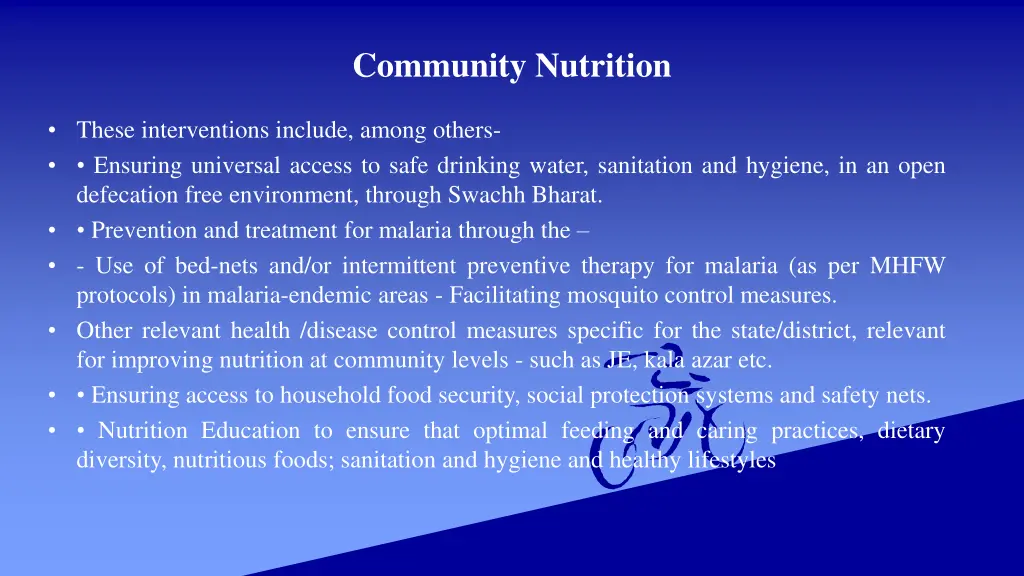 community nutrition