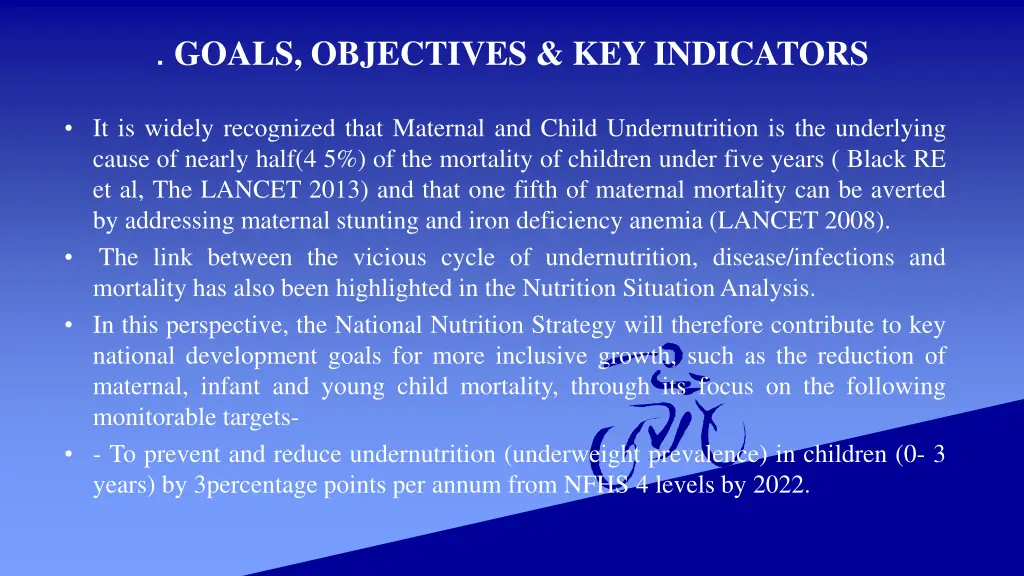 goals objectives key indicators