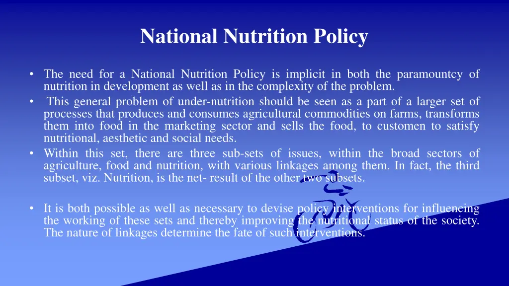 national nutrition policy