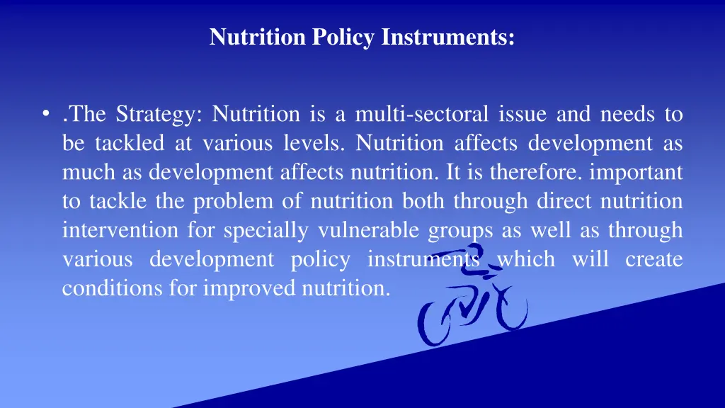 nutrition policy instruments