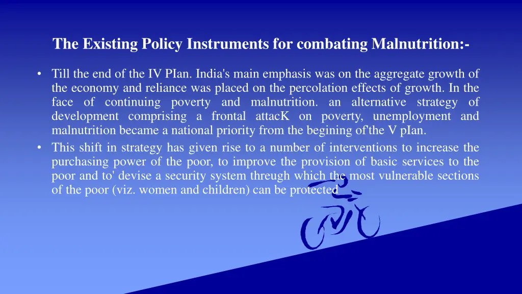 the existing policy instruments for combating