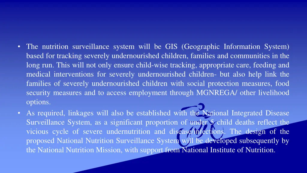 the nutrition surveillance system will