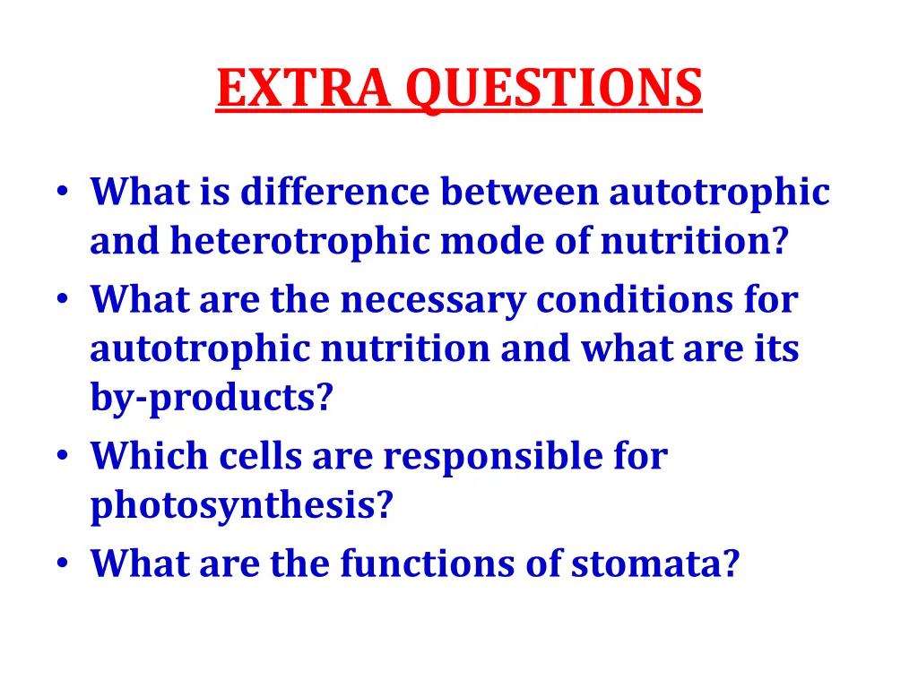 extra questions 1