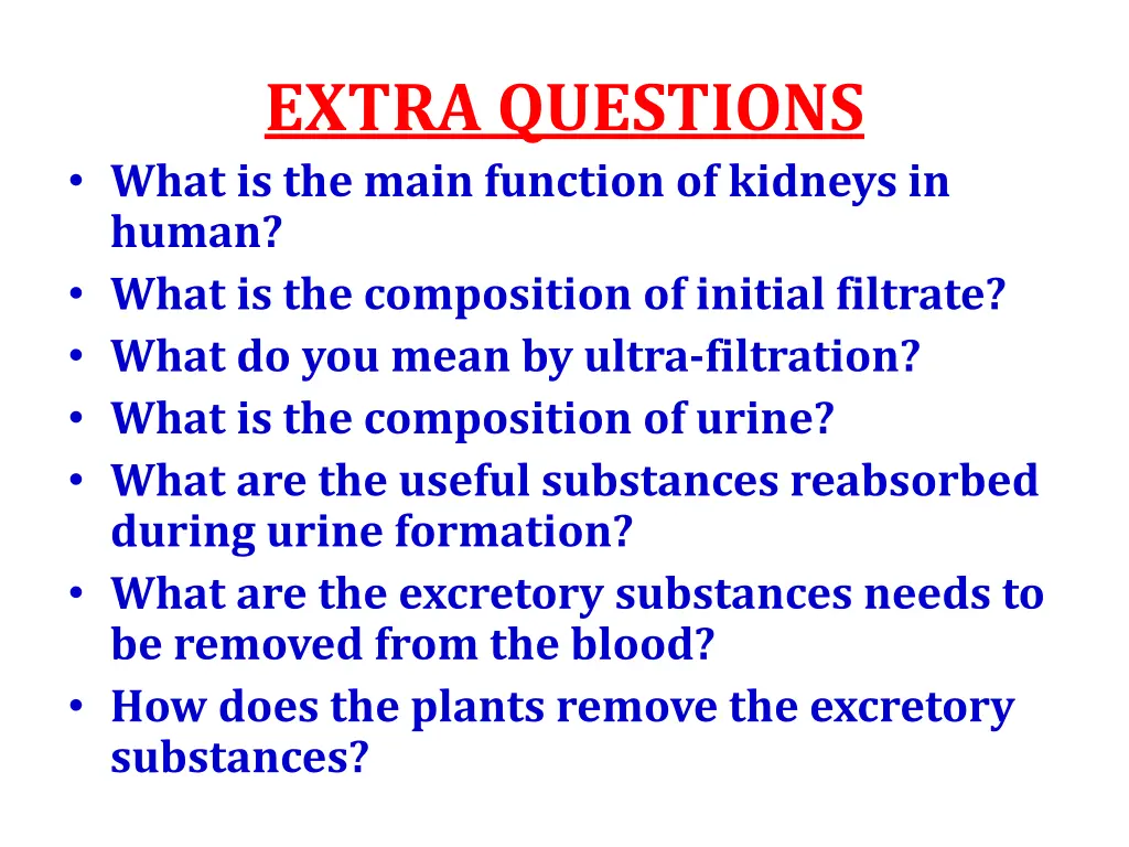 extra questions what is the main function