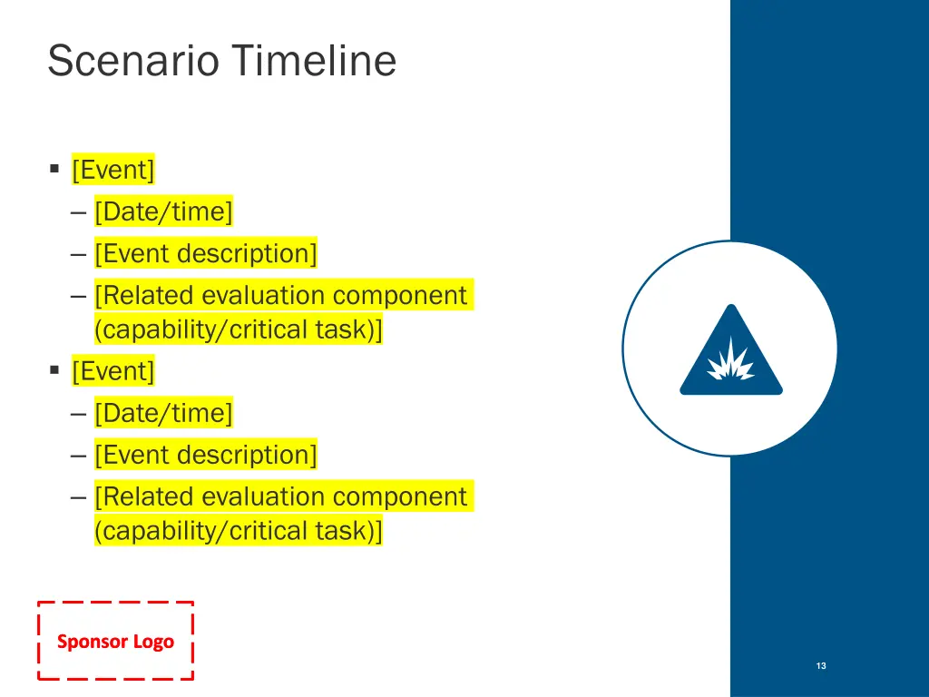 scenario timeline