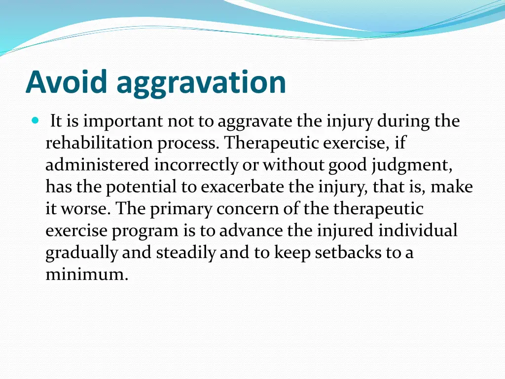 avoid aggravation