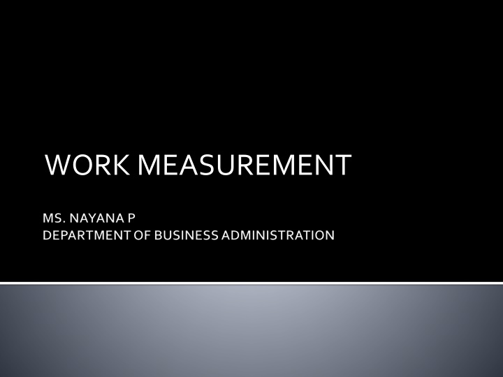 work measurement