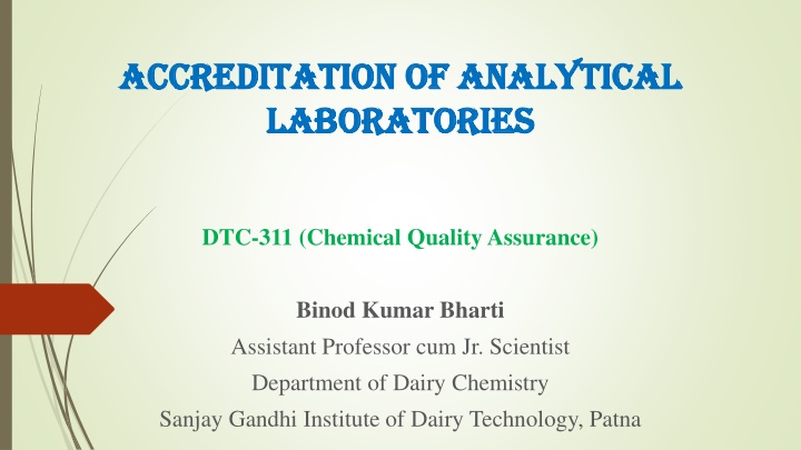 accreditation of analytical accreditation