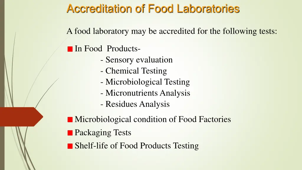 accreditation of food laboratories