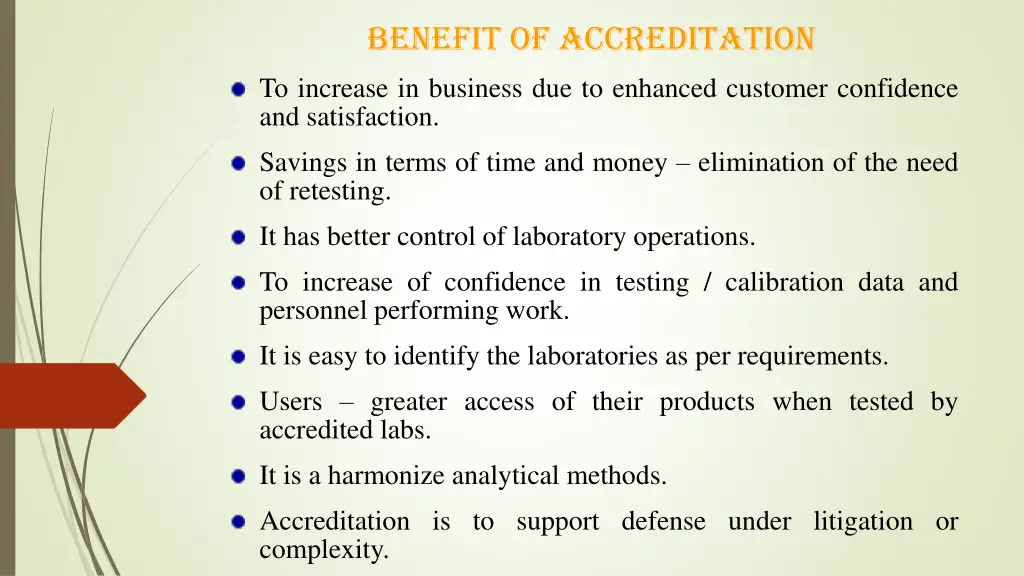 benefit of accreditation