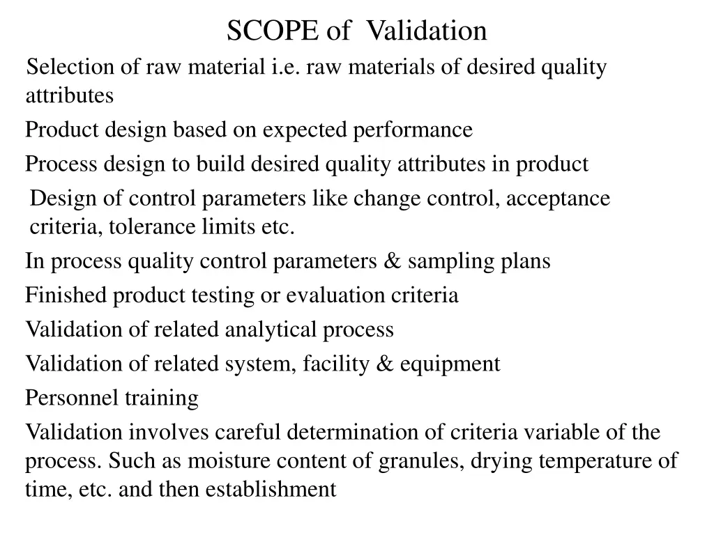 scope of validation 1