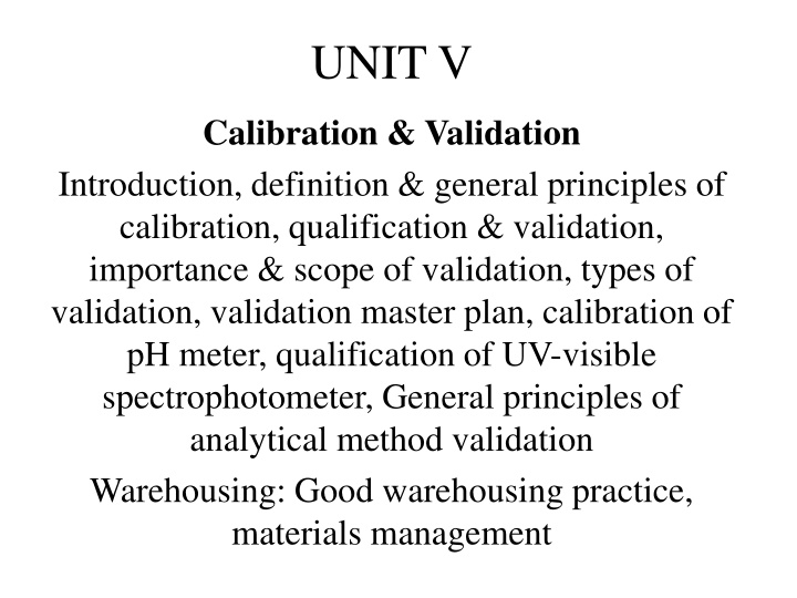 unit v