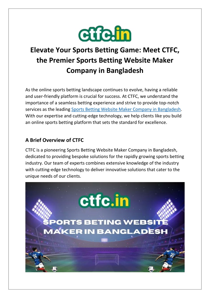 elevate your sports betting game meet ctfc