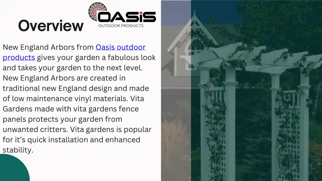 new england arbors from oasis outdoor products