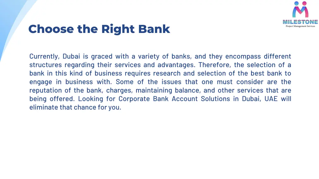 choose the right bank