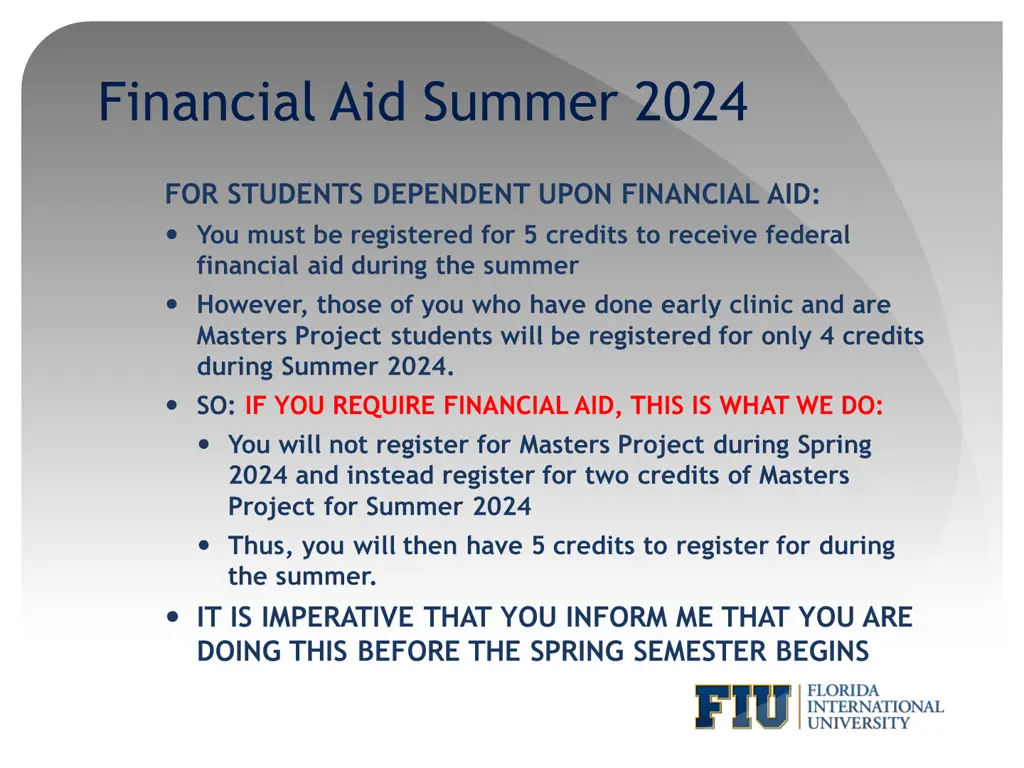 financial aid summer 2024