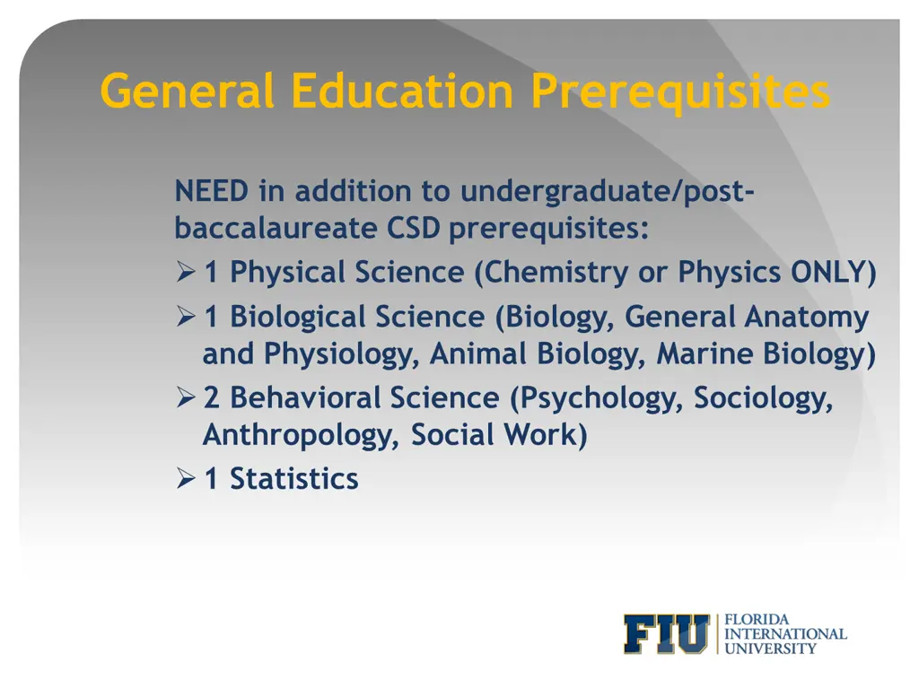 general education prerequisites