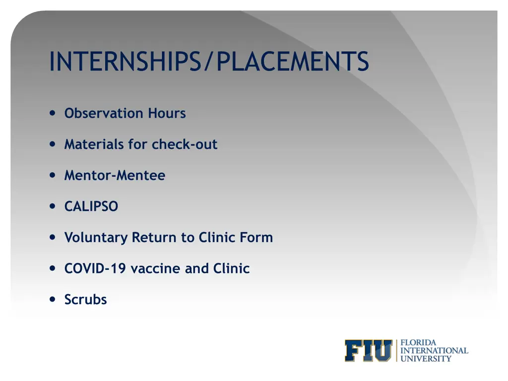 internships placements