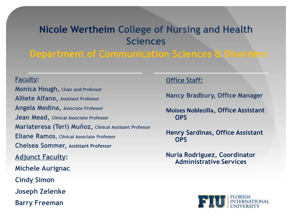 nicole wertheim college of nursing and health