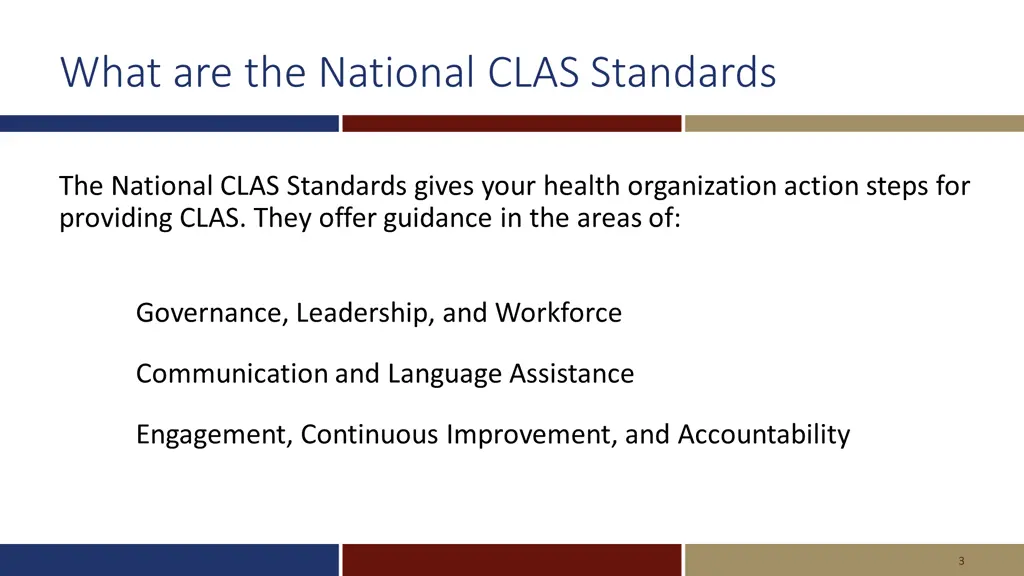 what are the national clas standards