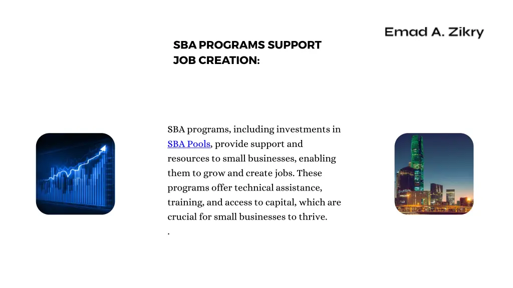 sba programs support job creation