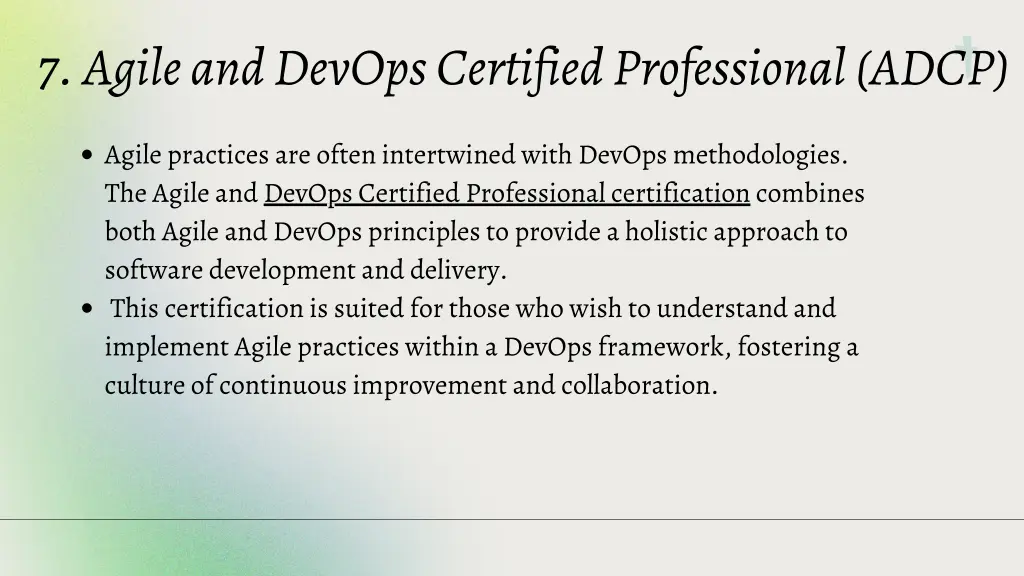 7 agile and devops certified professional adcp