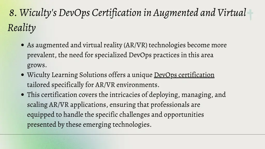 8 wiculty s devops certification in augmented