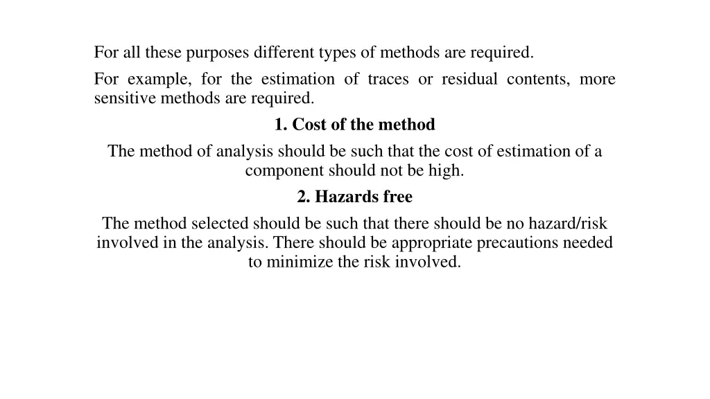 for all these purposes different types of methods