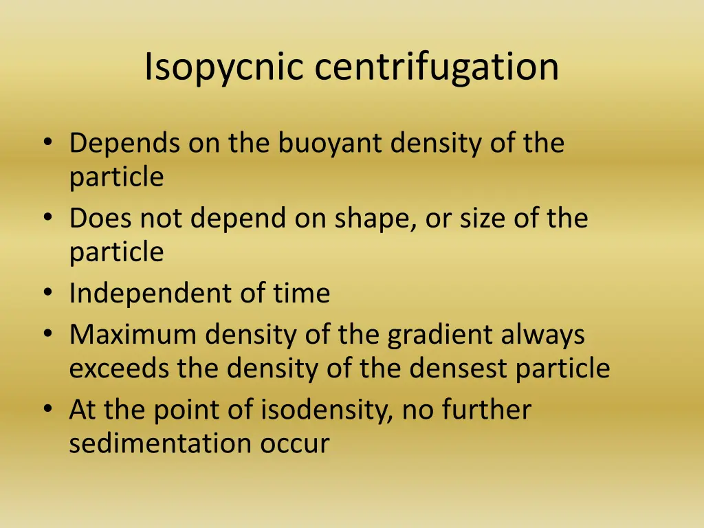 isopycnic centrifugation