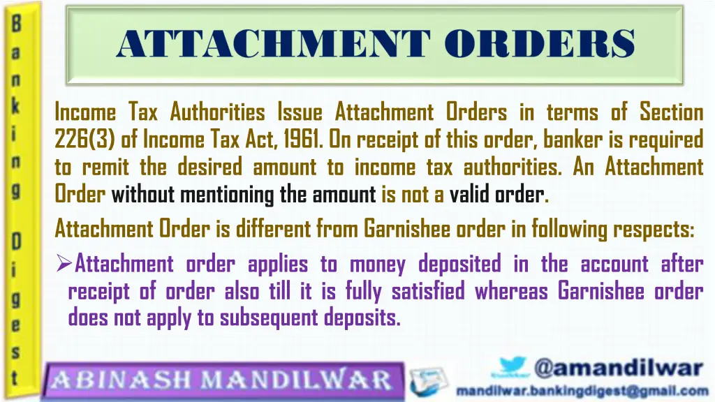 income tax authorities issue attachment orders