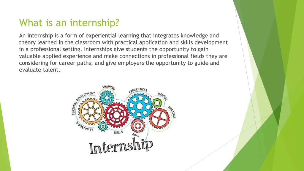 what is an internship