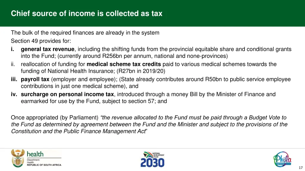 chief source of income is collected as tax