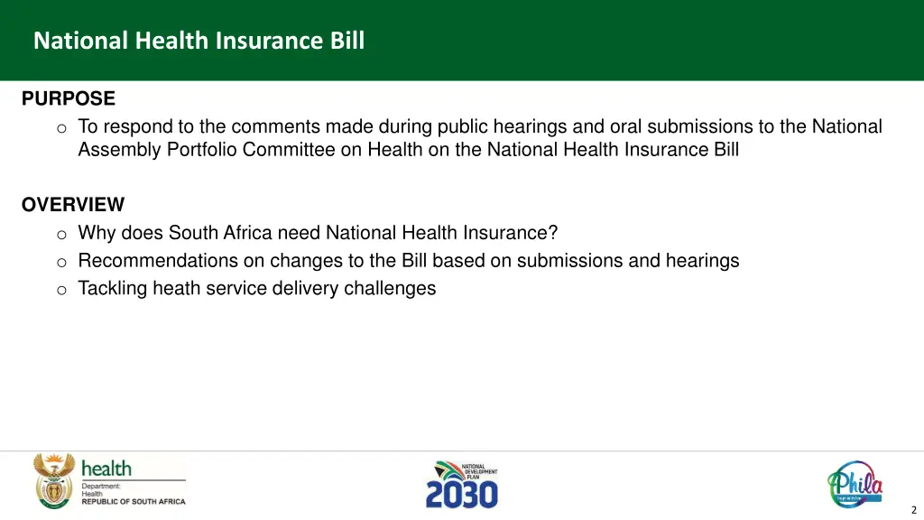 national health insurance bill