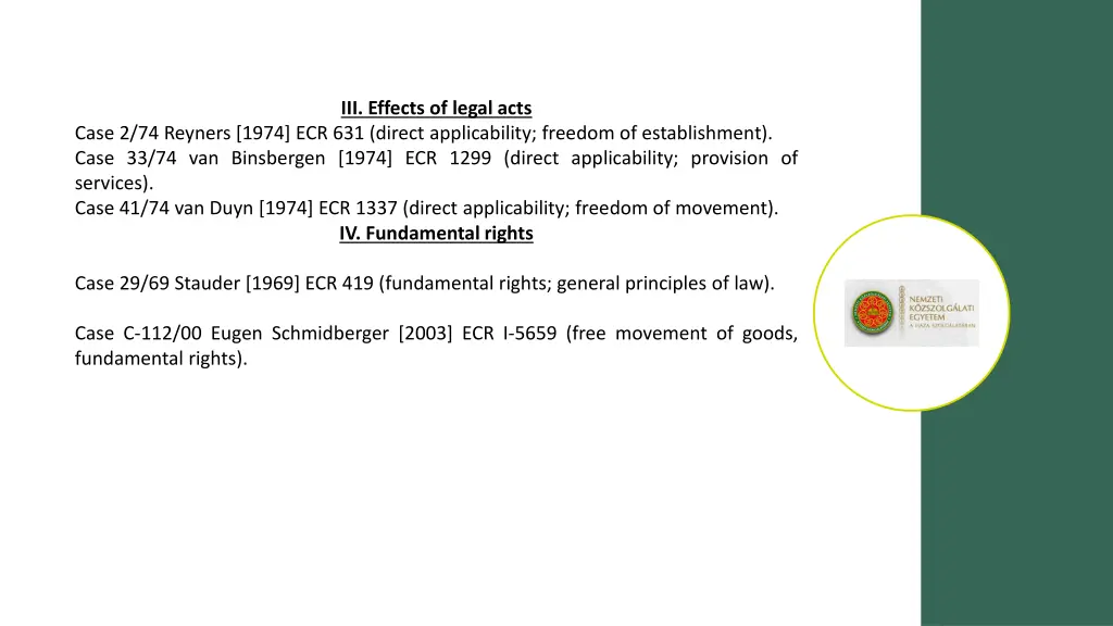 iii effects of legal acts