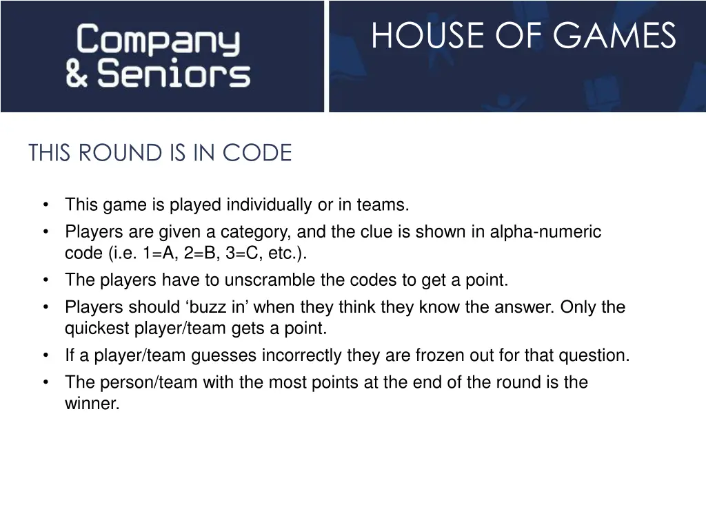 house of games