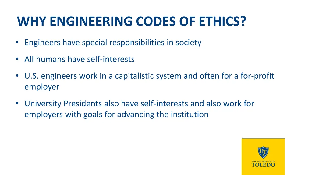 why engineering codes of ethics