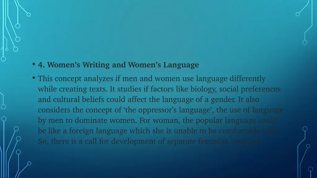 4 women s writing and women s language this