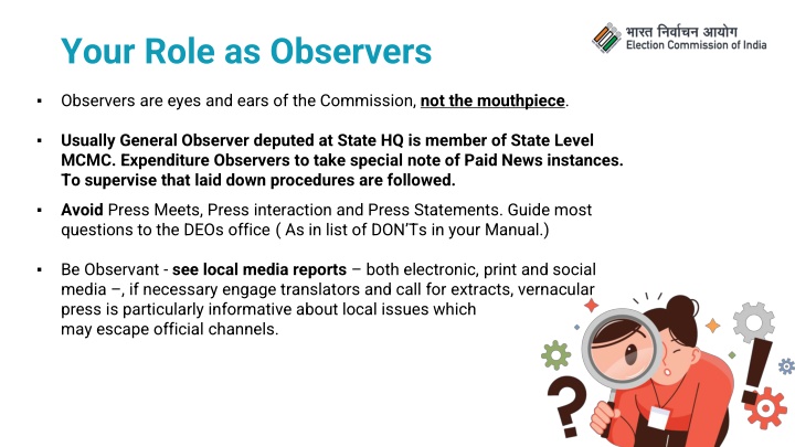 your role as observers