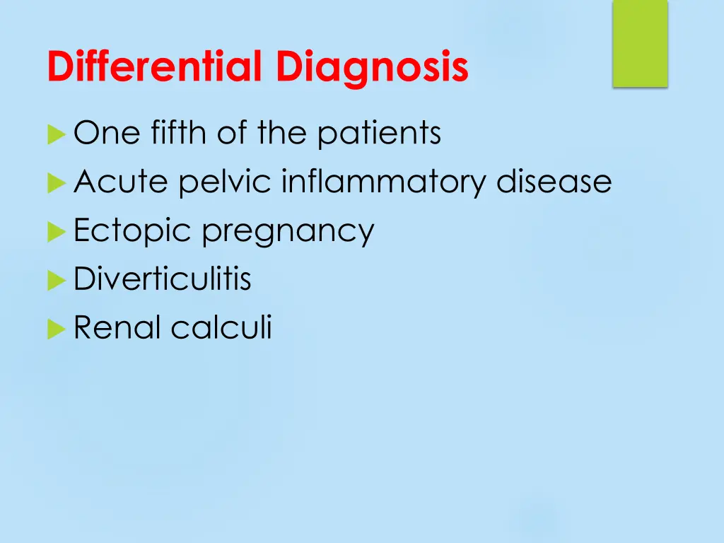 differential diagnosis