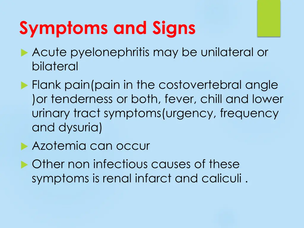 symptoms and signs