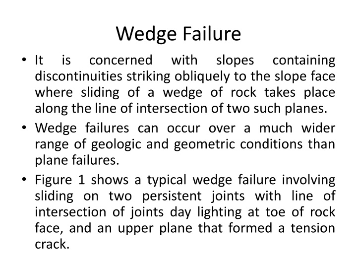 wedge failure