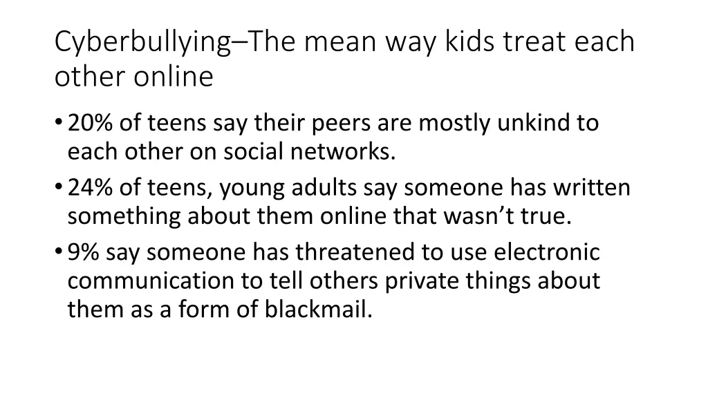 cyberbullying the mean way kids treat each other